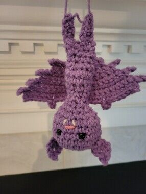 Halloween Purple Bat Dangler (B) Spooky Sweet Decoration Ornament BUNDLE a Few